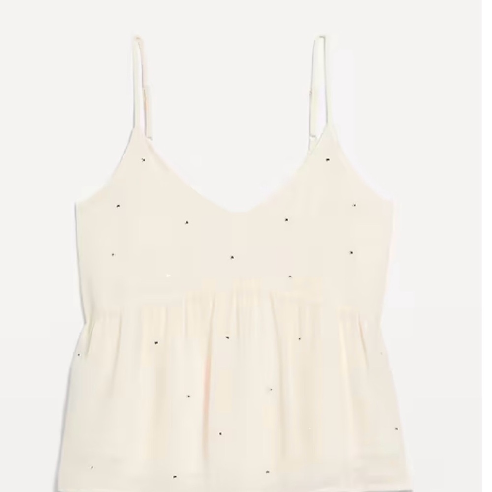 Old Navy Cream Camisole with Black Dots